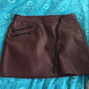 Express “leather” mini skirt